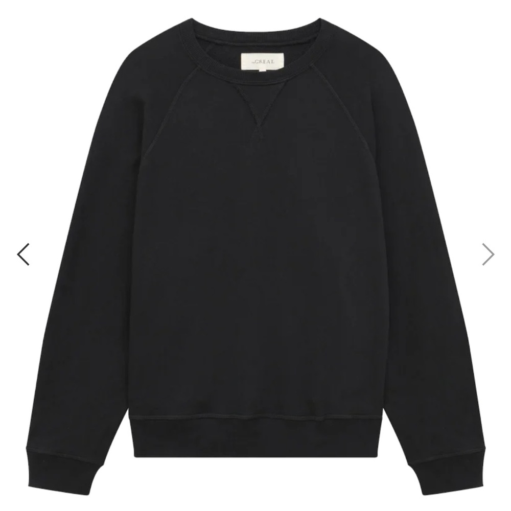 THE GREAT. Classic Black Slouch Crewneck sweatshirt Size 3